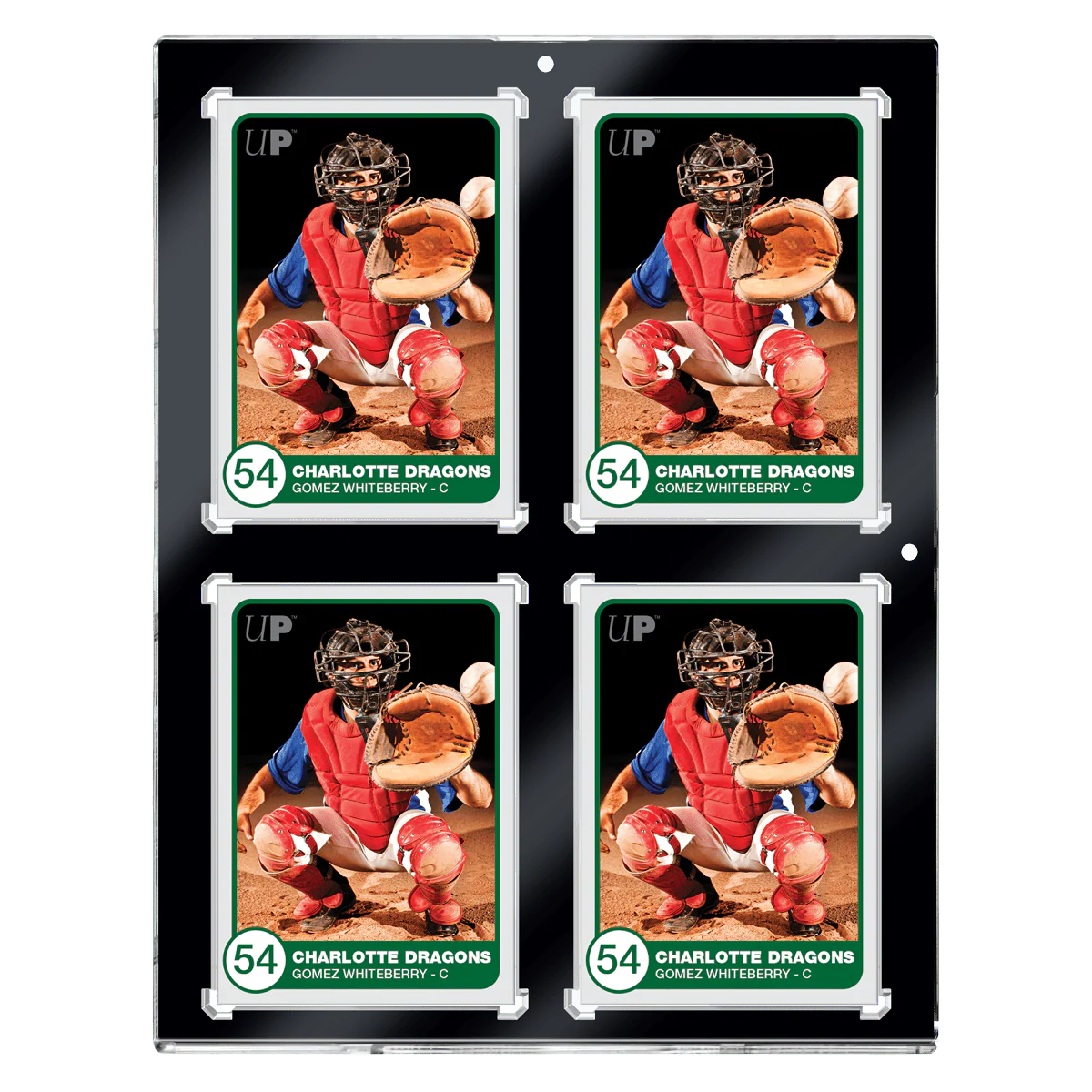 130PT 4-Card Black Border UV ONE-TOUCH® Magnetic Holder