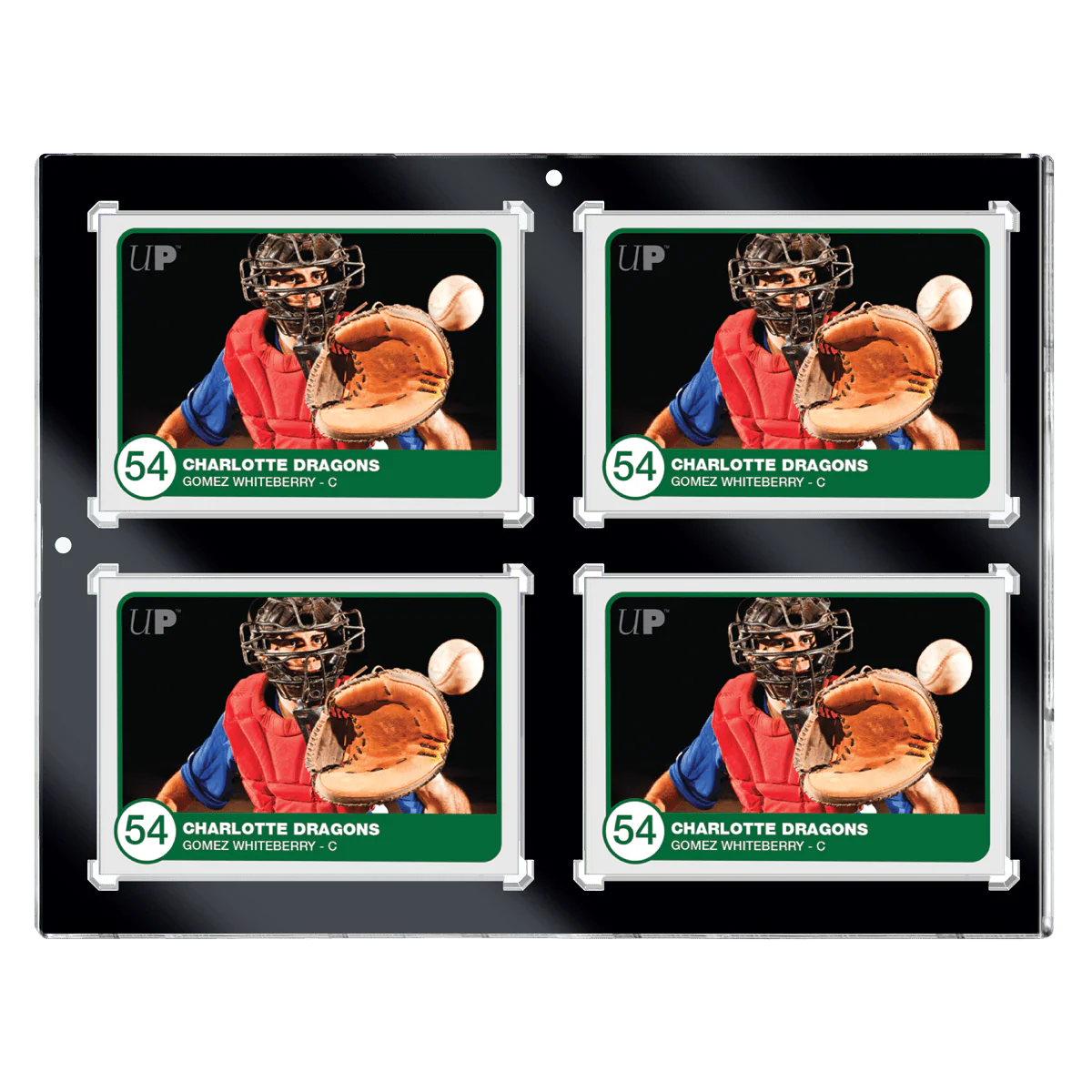 35PT 4-Card Black Border UV ONE-TOUCH® Magnetic Holder