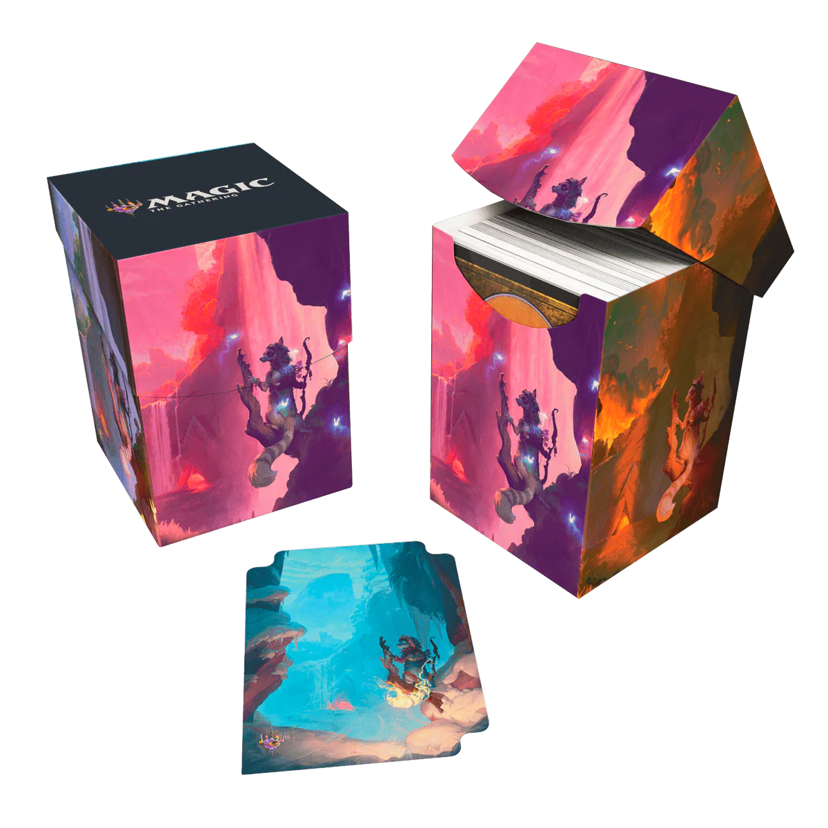 Bloomburrow Season Lands: Mountain (Summer) 100+ Deck Box Red for Magic: The Gathering