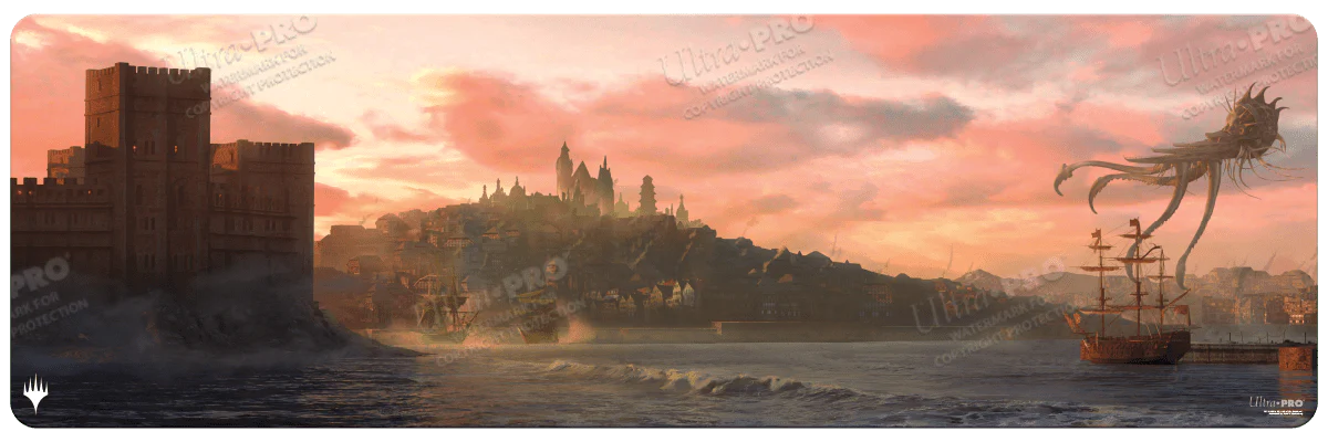 Commander Legends: Battle for Baldur's Gate Harbor with Nautiloid 8ft Table Playmat for Magic: The Gathering