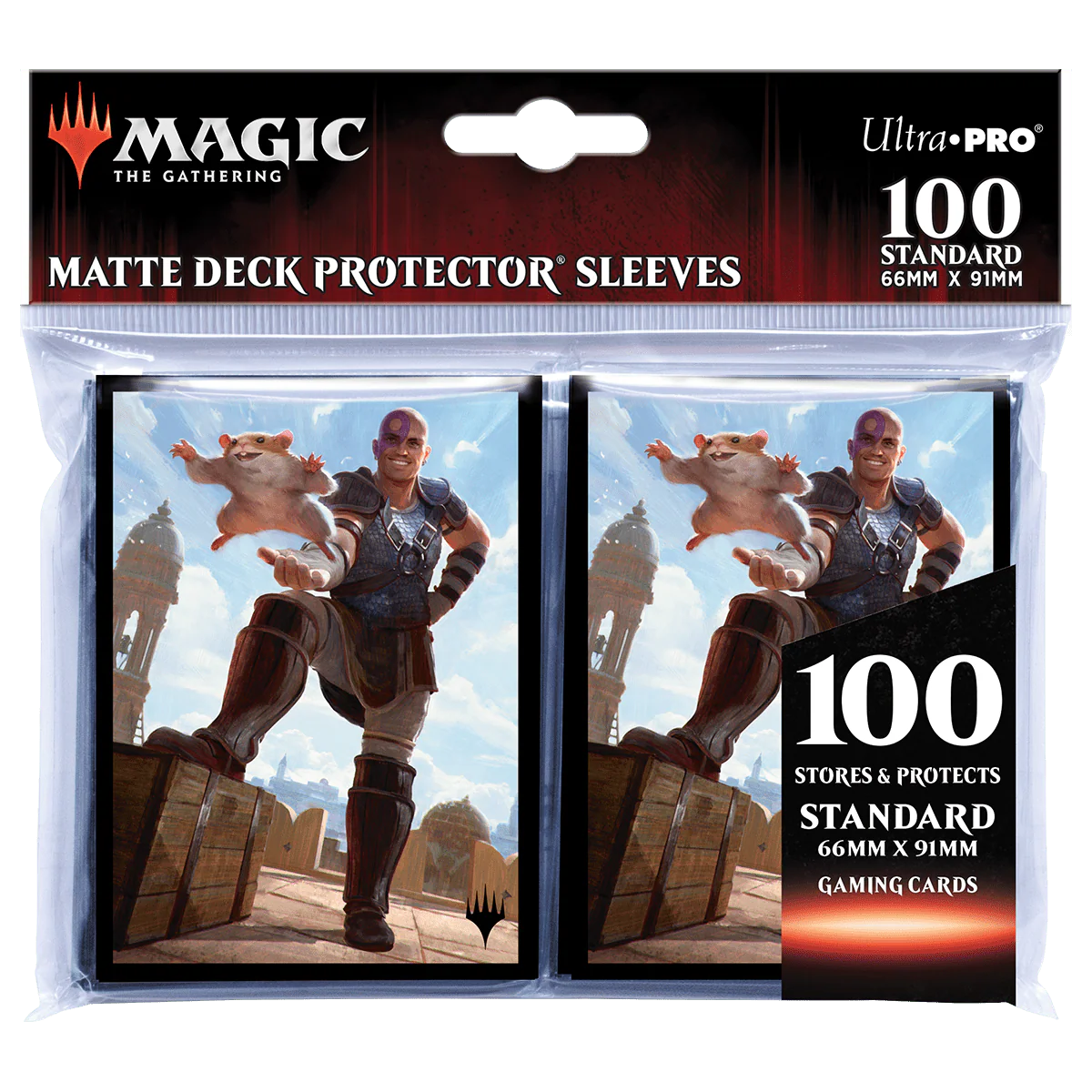 Commander Legends: Battle for Baldur's Gate Minsc & Boo, Timeless Heroes Standard DECK PROTECTOR® Sleeves (100ct) for Magic: The Gathering - Image 2