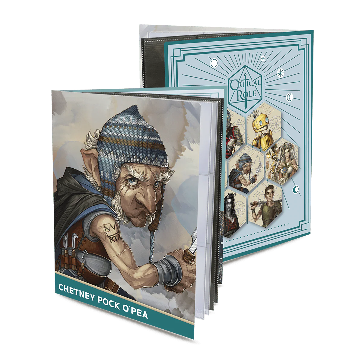 Critical Role Bells Hells Chetney Pock O'Pea RPG Folio with Stickers