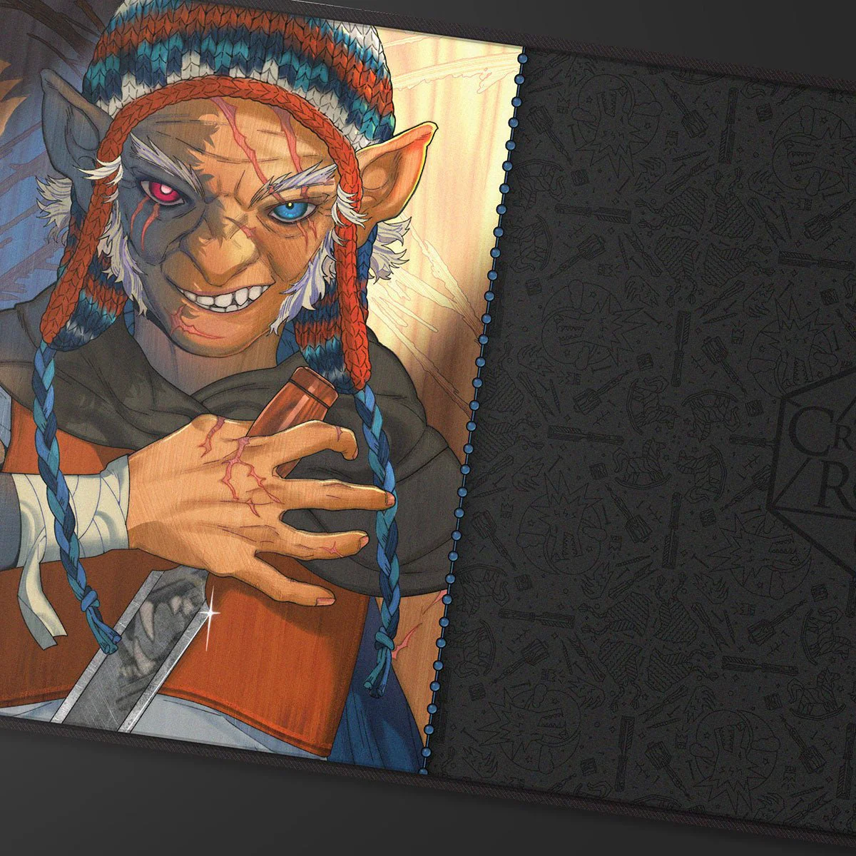 Critical Role: Bells Hells - Portrait Series Chetney Pock O’Pea Black-Stitched Playmat for Tabletop Gaming - Image 2