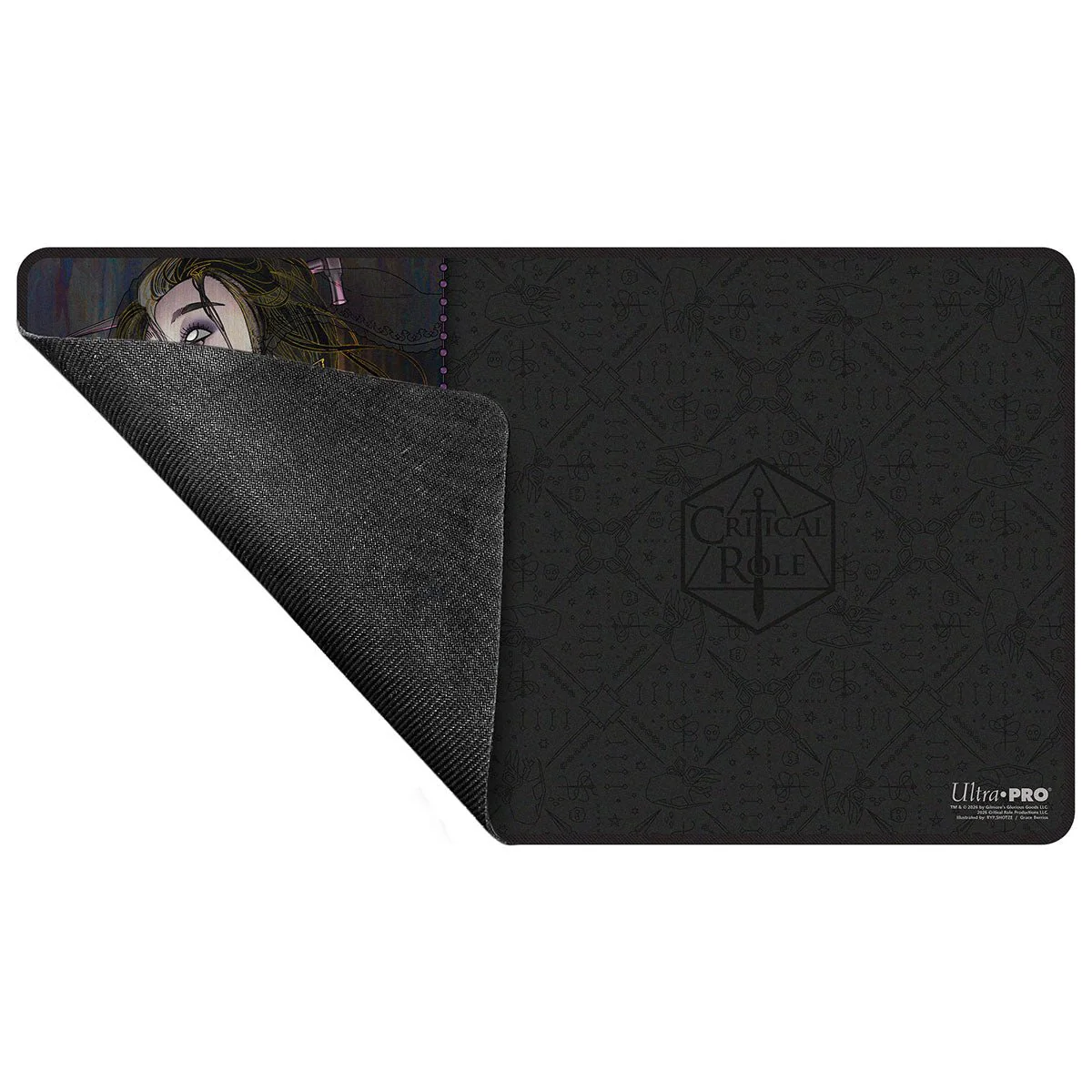Critical Role: Bells Hells - Portrait Series Laudna Black-Stitched Playmat for Tabletop Gaming - Image 3