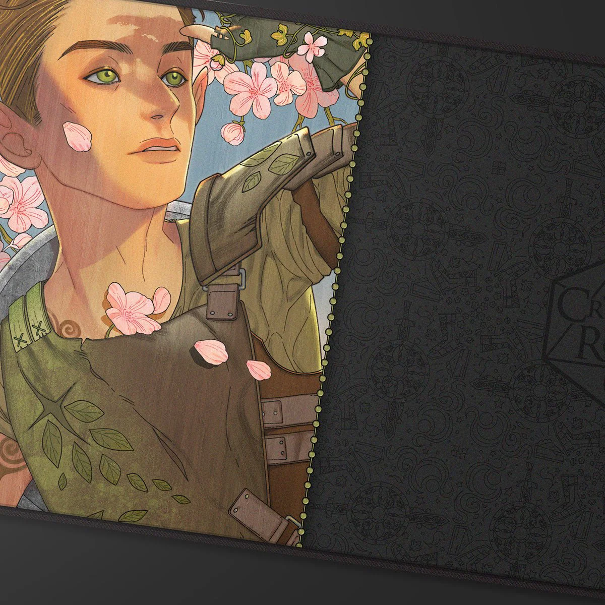 Critical Role: Bells Hells - Portrait Series Orym of the Air Ashari Black-Stitched Playmat for Tabletop Gaming - Image 2