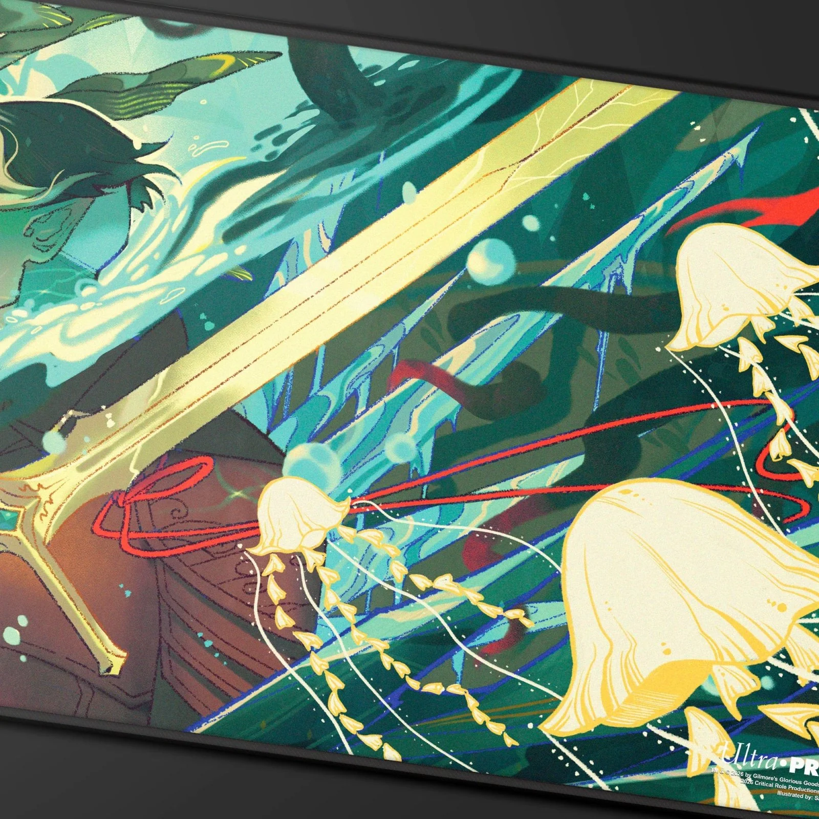 Critical Role Radiants: The Mighty Nein Fjord Stone Black-Stitched Playmat for Tabletop Gaming - Image 2