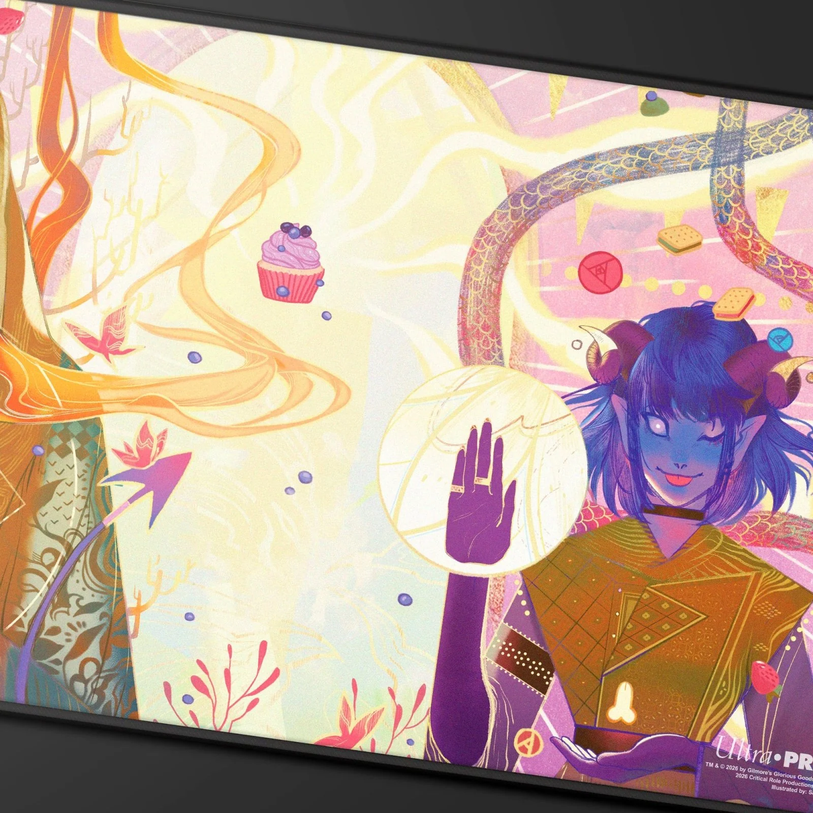 Critical Role Radiants: The Mighty Nein Jester Lavorre Black-Stitched Playmat for Tabletop Gaming - Image 2