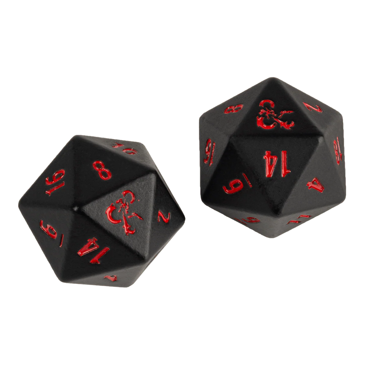 HEAVY METAL® Black and Red D20 Dice Set (2ct) for Dungeons & Dragons