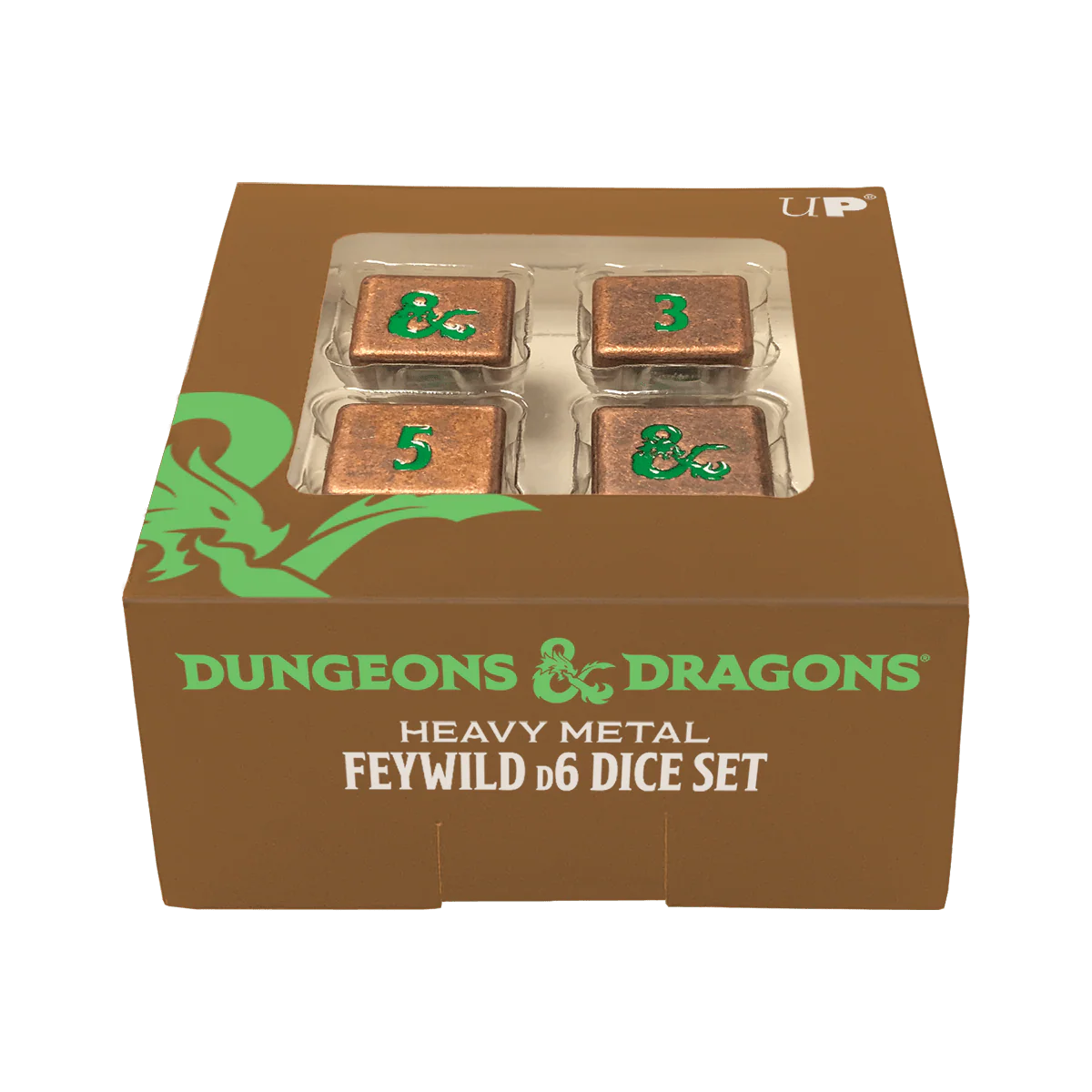 HEAVY METAL® Feywild Copper and Green D6 Dice Set (4ct) for Dungeons & Dragons - Image 3