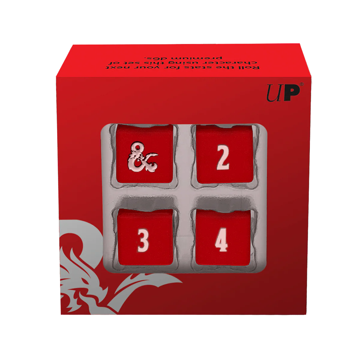 HEAVY METAL® Red and White D6 Dice Set (4ct) for Dungeons & Dragons - Image 2