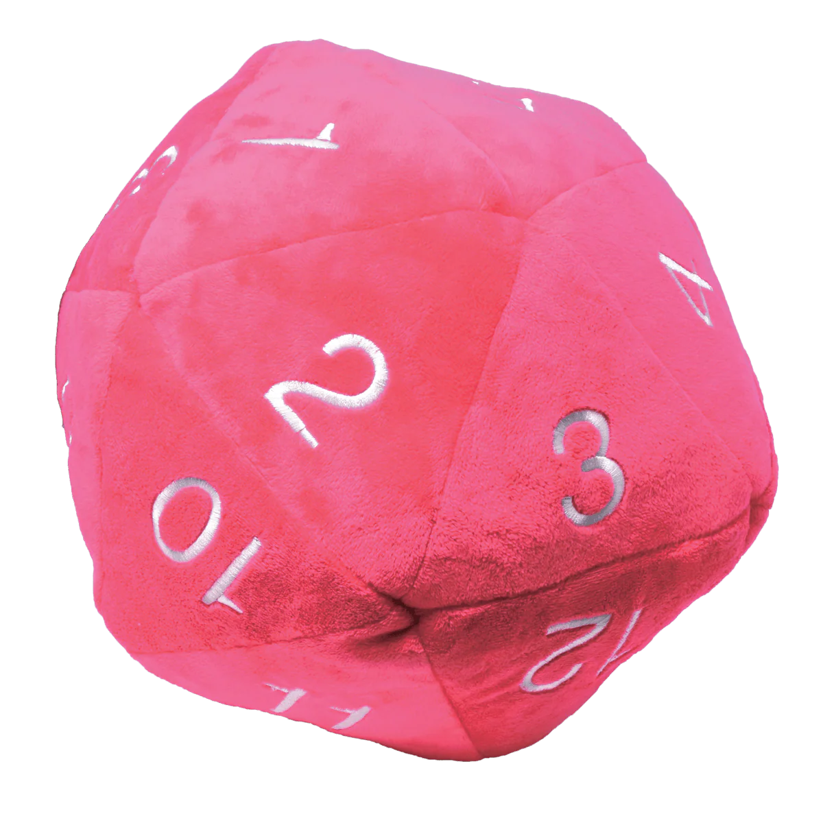 Jumbo Hot Pink D20 Novelty Dice Plush