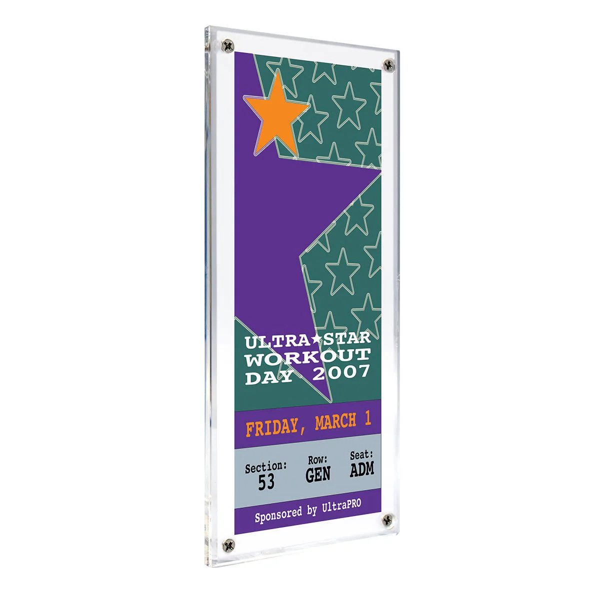 Lucite Ticket Holder for 2-1/2" X 7" Ticket Stubs - Image 2