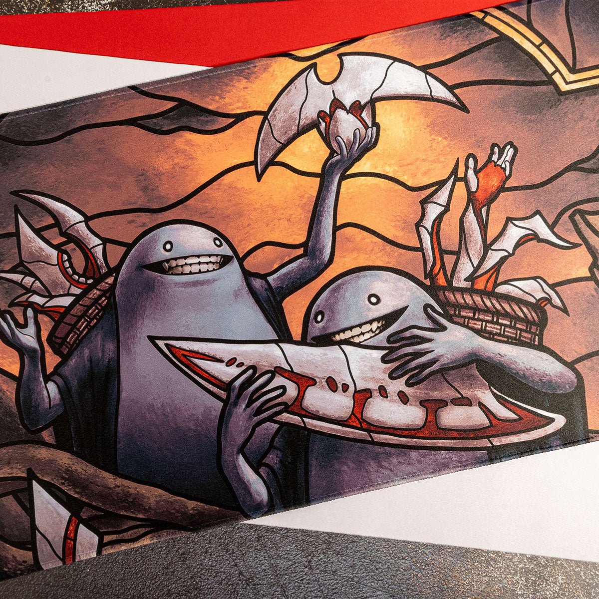 March of the Machine Aftermath Urborg Scavengers White Stitched Standard Gaming Playmat for Magic: The Gathering - Image 2