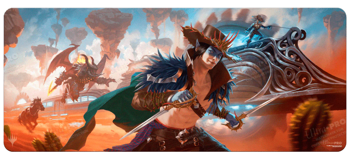 Outlaws of Thunder Junction Train Heist 6ft Table Playmat for Magic: The Gathering