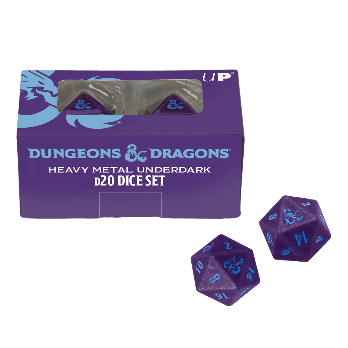 Phandelver and Below: The Shattered Obelisk Underdark HEAVY METAL® D20 Dice Set (2ct) for Dungeons & Dragons - Image 2