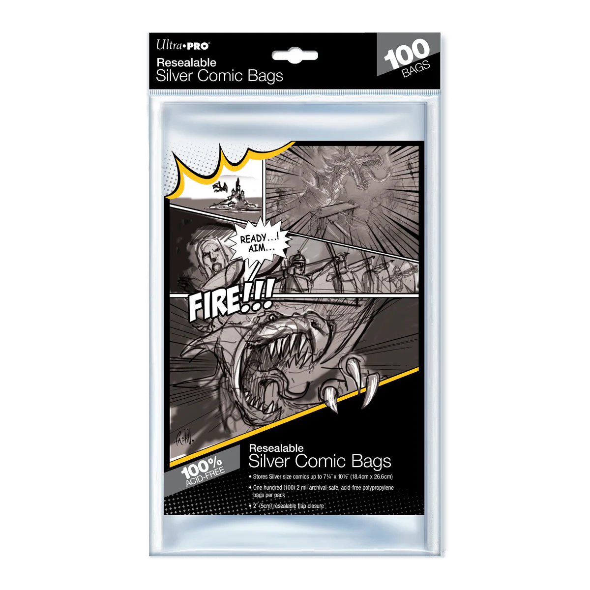 Silver Age Size Resealable Comic Bags (100ct)