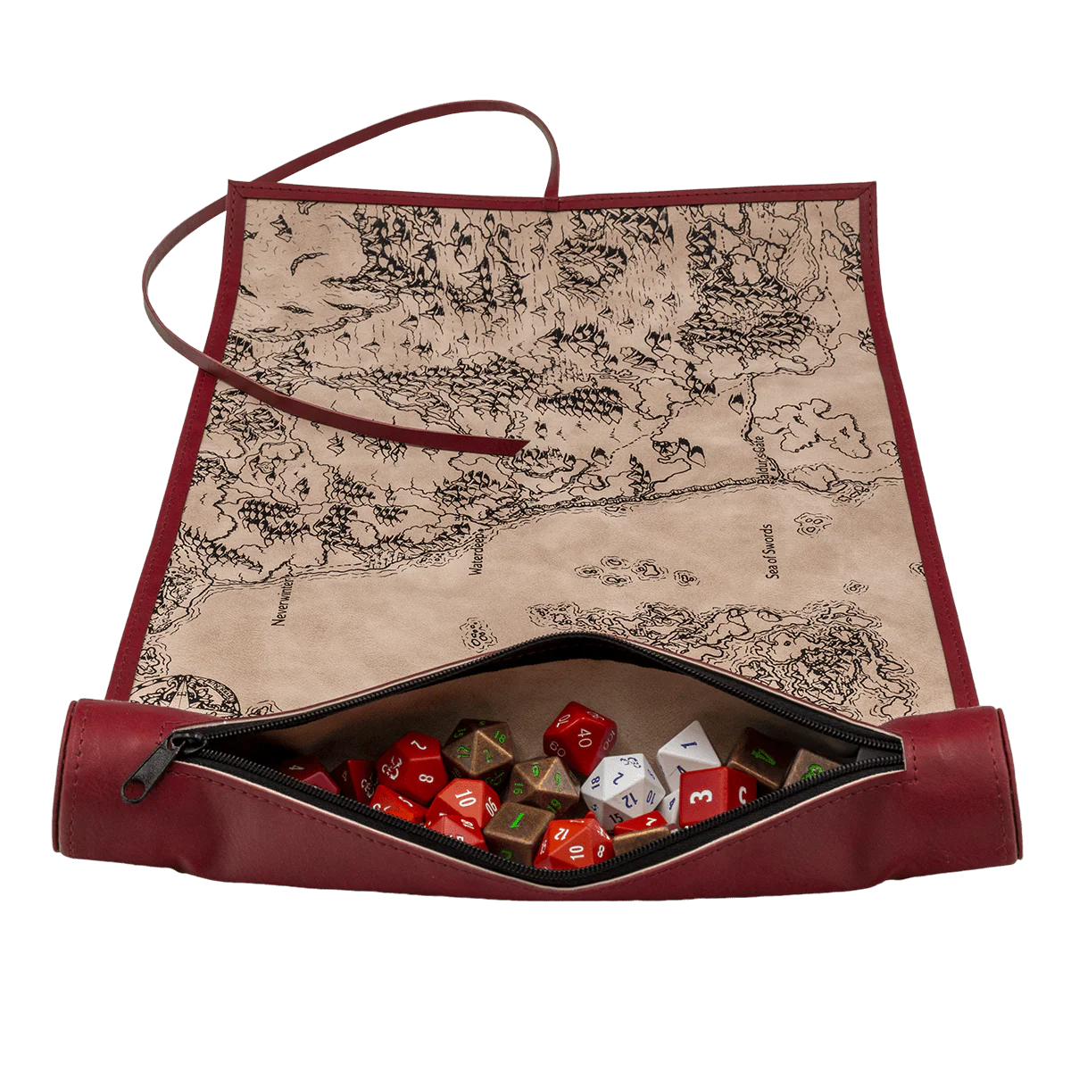 Sword Coast Dice Scroll Map for Dungeons & Dragons